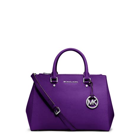 michael kors ladies purple purse 16 x 19|Michael Kors purple purse clearance.